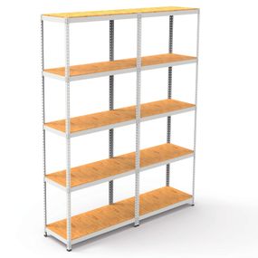 Металевий стелаж MRL-1500 ( 1200x300) подвійний білий