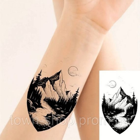 Набор детских временных тату "Черные мини №3" black-tattoo-mini-set-3-3, 30 штук по 9,5*5,5 см | Зображення 5