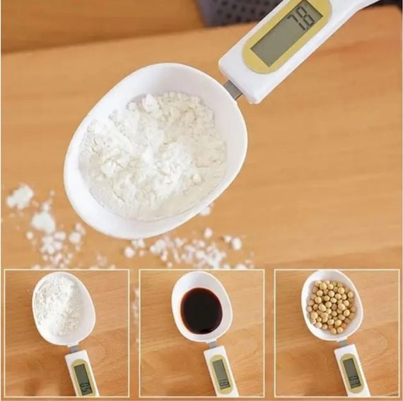 Электронная мерная ложка-весы с LCD дисплеем до 500 г. (Белая) | Зображення 6