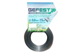 Леска для триммера Gefest - 2,0мм x 15м звезда армированная (GST2,0R)