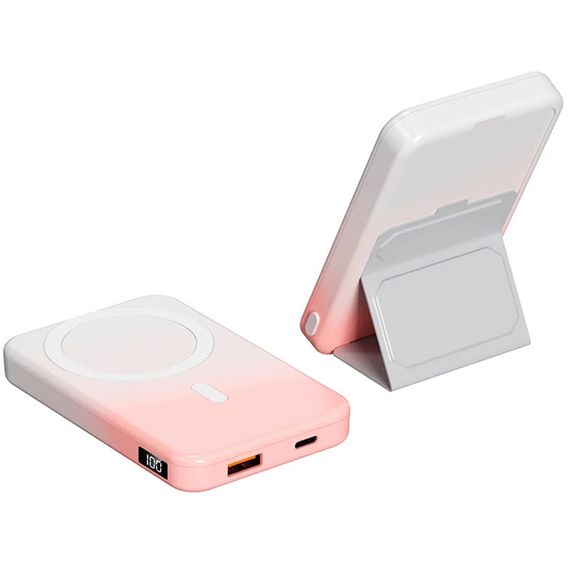 Портативний ЗП Power Bank JJT-A27-1 Gradient PD20W+QC 22.5W з БЗП 10000 mAh White / Pink