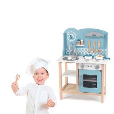 Ігровий набір Viga Toys кухня з дерева з аксесуарами PolarB блакитна (44047) | Зображення 8