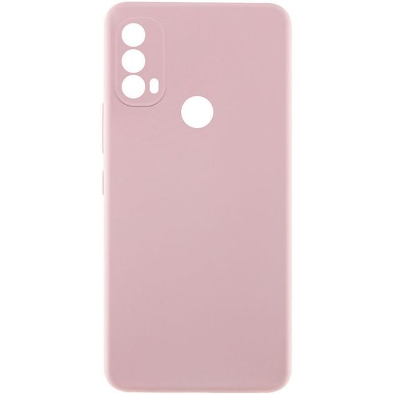 Чехол TPU GETMAN Liquid Silk Full Camera для Motorola Moto E40 Розовый / Pink Sand