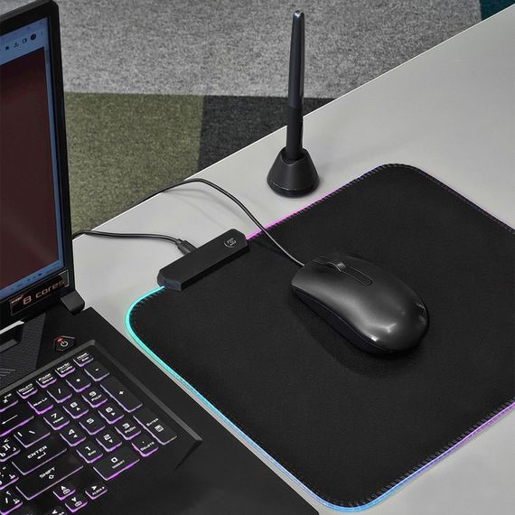 Коврик для мыши RGB-01 300x250 с подсветкой, кворик для мышки с подсветкой, игровой коврик для мышки | Зображення 2