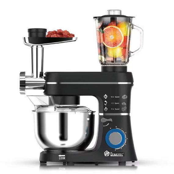 Кухонний комбайн Domotec 6676B 5в1 10L 1400W міксер/блендер/м'ясорубка, Стаціонарний планетарний тістоміс | Зображення 1