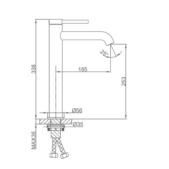 Змішувач для умивальника Gappo G1006-26 | Зображення 4