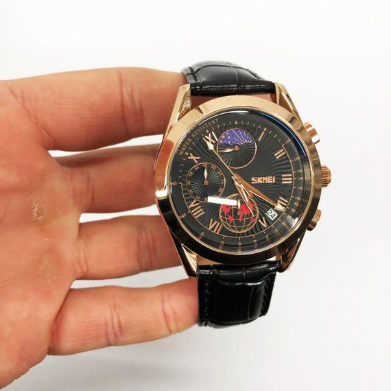 Елегантні годинники для чоловіків SKMEI 9236RGBK, Чоловічі наручні годинники незвичайні стильні CY-44 | Зображення 5