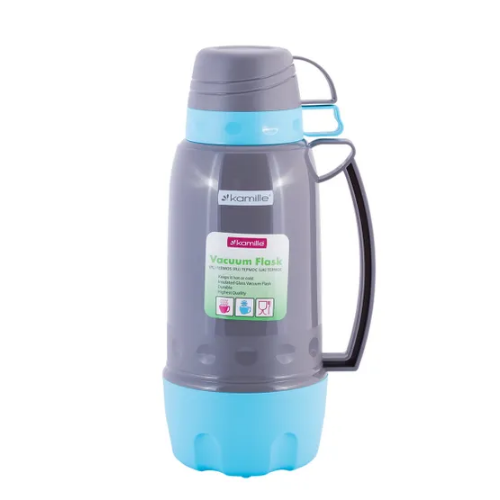 Термос 1,8л зі скляною колбою і 3 пластиковими чашками  KAMILLЕ 2081 | Зображення 7