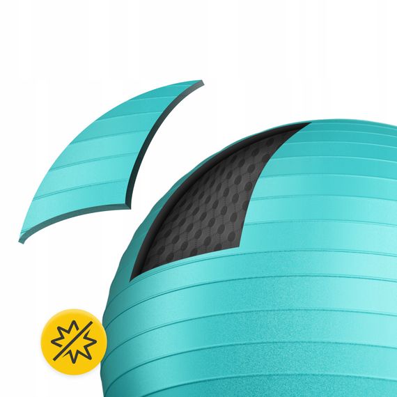 М'яч для фітнесу (фітбол) 4FIZJO 75 см Anti-Burst Mint (P-5905973404792) | Зображення 8