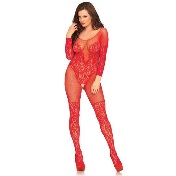 БодіСтокінг (Боді комбінезон Сітка) Babydoll 48 Червоний 8507 | Зображення 7