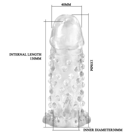 Насадка на член - Brave Man Penis Sleeve Clear sexstyle | Зображення 4