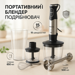 Блендер для измельчения детского пюре, Блендер для пюре и коктейлей нержавеющая сталь FO-12