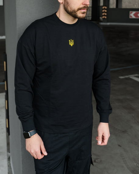 Світшот Тризуб двунитка черн S XL | Зображення 4