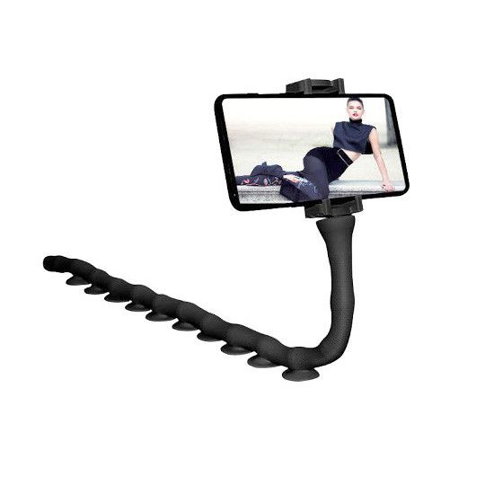Гибкий держатель для телефона с присосками универсальный Cute Worm Lazy Holder. SO-956 Цвет: черный | Зображення 3