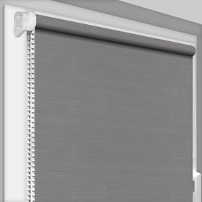 Рулонная штора Rolets Лён 1-2142-975 97.5x170 см открытого типа Серая