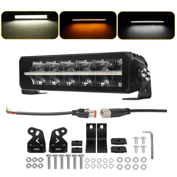 Світлодіодна балка (люстра) StarLight SL-3312 дальнє світло WHITE + DRL 45W 5200Lm 12/24V (32см) | Зображення 2