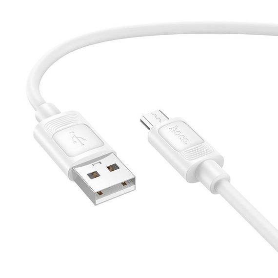 Дата кабель Hoco X122 Benefit USB to MicroUSB 2.4A (1m) White