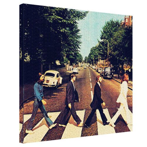 Картина на холсте Beatles на пешеходном переходе 50x50 см (H5050_TRL003)