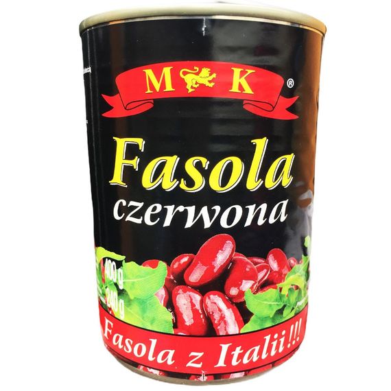 Фасоль червона (боби) консервовані Fasola MK, 400 г у ж/б, Польща