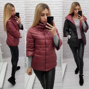 Куртка 415 чорний з бордо