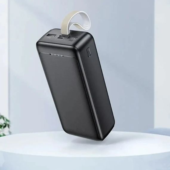 Повербанк Awei J111B 50000 mAh, 22.5W — портативний зовнішній акумулятор зі швидким заряджанням, 3 виходи, Li-Pol, чорний | Зображення 4