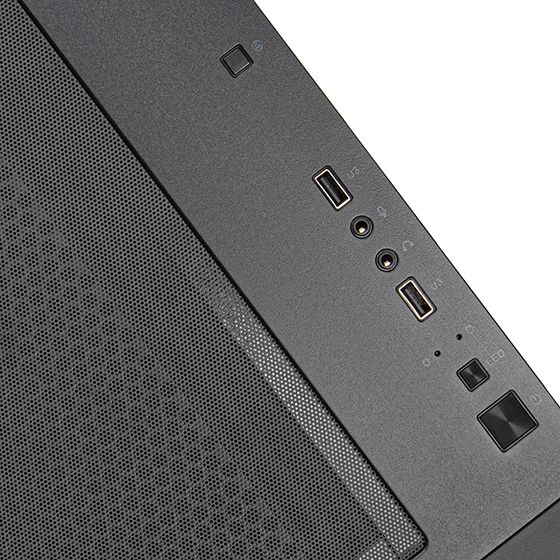 Корпус SilverStone Fara FA312Z-BG без БП 2xUSB3.0 2x140мм ARGB VGA 365мм LCS ready TG Side Panel mATX чёрный SST-FA312Z-BG | Зображення 9