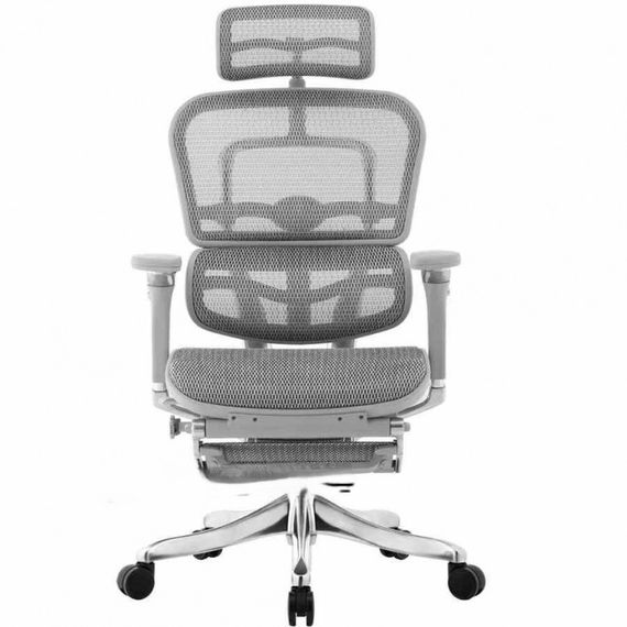Кресло компьютерное ERGOHUMAN Plus Luxury Gray с подставкой | Зображення 8
