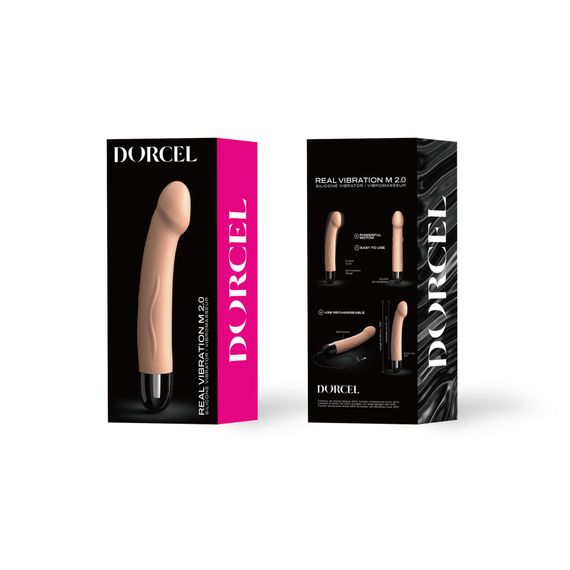 Вібратор Dorcel Real Vibration M Flesh 2.0, діаметр 3,7см, перезаряджається, для точки G | Зображення 3