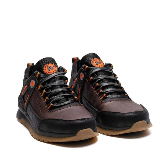 Демісезонні шкіряні кросівки Merrell колір коричневий/чорний | Зображення 1