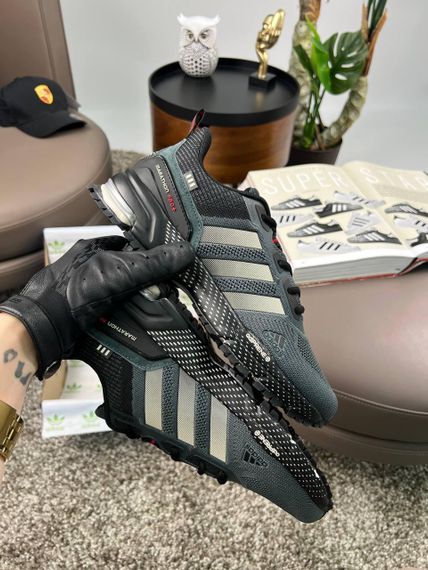 Чоловічі кросівки Marathon Pro+ Grey Black текстиль  весна / лето / осень A3621 | Зображення 6