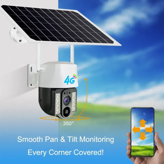 360 Камера v380 pro 4 mp 4 DG SIM karta – SM-360, біло-чорна | Зображення 2