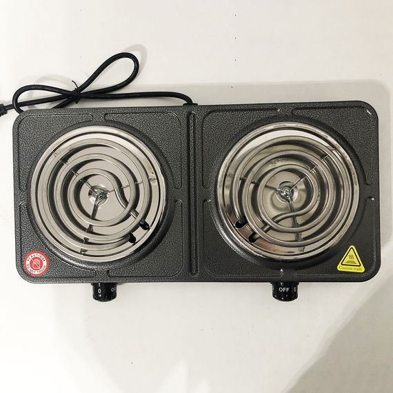 Плита домашняя Domotec MS-5802 | Комфорка электрическая | IX-990 Электроплита двойная | Зображення 6