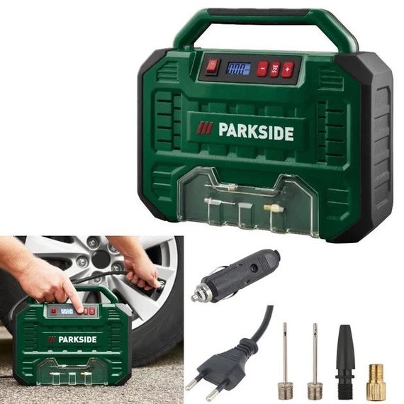 Автомобильный компрессор 12/220в Parkside PMK 150 A1 компрессор для подкачки колёс OT-34