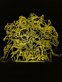 Акриловий світильник-нічник Genshin 4 жовтий tty-n000929