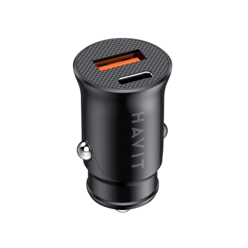 Автомобільний зарядний пристрій Havit HV-CC2022 20W USB+Type-C чорний