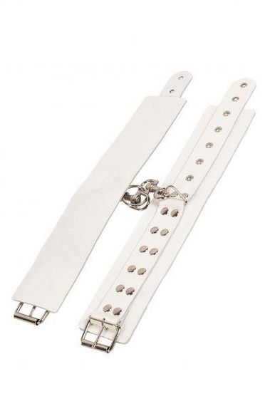 Оковы Leather Restraints Leg Cuffs, White Sex Aura | Зображення 1