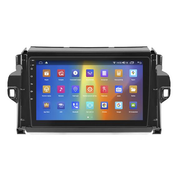 Магнитола Lesko для Toyota Fortuner II Рестайлинг 2020-н.в. IPS 9" 2/32Gb CarPlay 4G WiFi GPS Prime охлаждение | Зображення 1