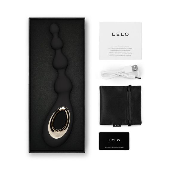 Анальне намисто з вібрацією LELO Soraya Beads Black, різний діаметр намистин, 8 режимів Sex Aura | Зображення 4