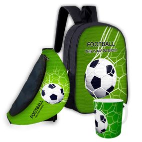 Набір дитячий Футбол рюкзак рюкзак 36х27см сумка-бананка, кружка з принтом для хлопчика (01603)
