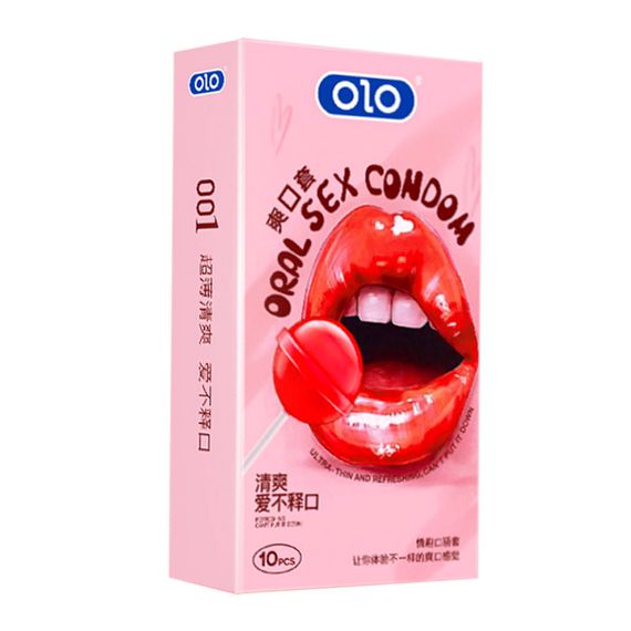 Презервативи для орального сексу з ароматом та смаком полуниці OLO - Oral Sex Strawberry, 10 шт sexstyle | Зображення 5