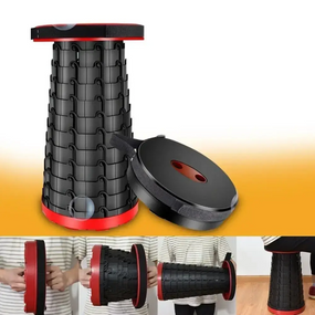 Складаний туристичний стілець Telescopic stool, червоний розкладний телескопічний