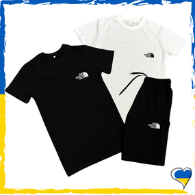 Комплект шорти The North Face + футболка TNF чорна/біла. Комплект S M L XL XXL
