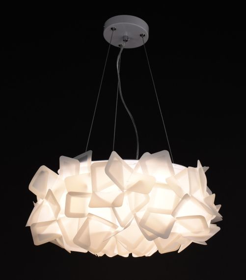 Люстра світлодіодна підвісна LED світильник для квартири на стелю лед 27626 Білий 30-170х50х50 см. | Зображення 3