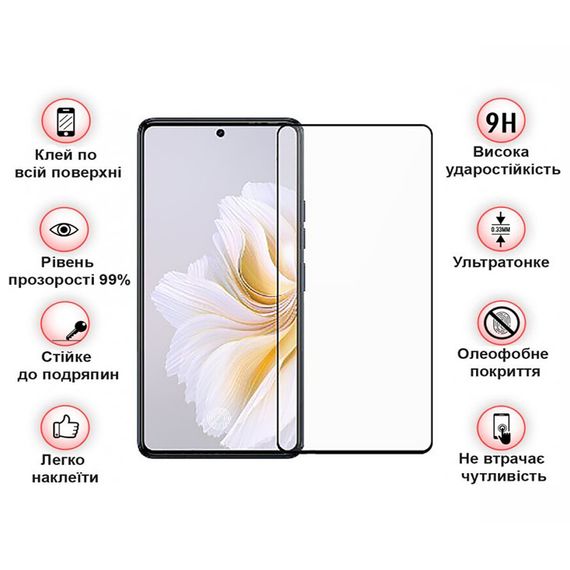 Скло захисне BeCover Tecno Camon 20 Pro (CK7n) Black (709745) | Зображення 2