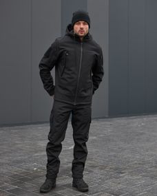 Чоловічий костюм Xtone SOFTSHELL Tiger T3 колір чорний р.S 441946