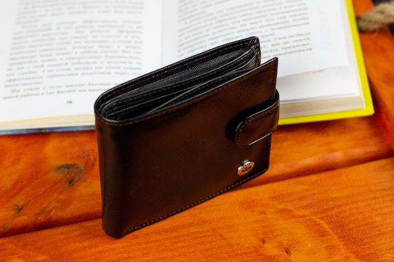 Стильне шкіряне портмоне ST Leather В 103 Чорний | Зображення 9