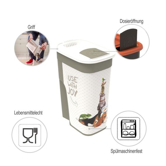 Контейнер для сухого корма Rotho Flo 4,1 л (40024) с рисунком животных | Зображення 2