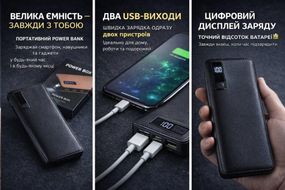 Павер банк Smart Tech 50000 mah. Power Bank Чорний