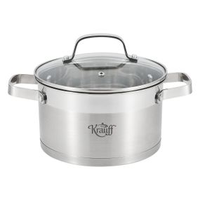 Кастрюля Krauff Charmant 26-238-028, 2.6 л, 18 см, из нержавеющей стали с крышкой, для всех типов плит