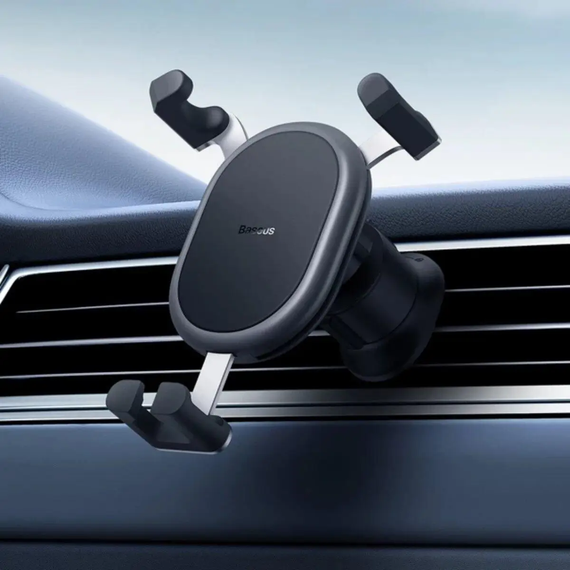 Держатель для мобильного Baseus Stable Gravitational Car Mount (Air Outlet version), держатель на дефлектор, д | Зображення 6